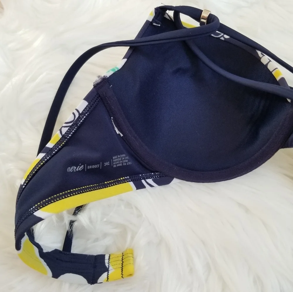 Aerie Bridget Floral Straps Pushup Bikini Bra